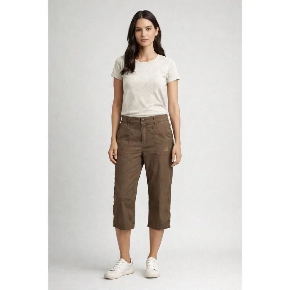 North Face Womens BrownβNylon Capri Hiking Pants Size 6